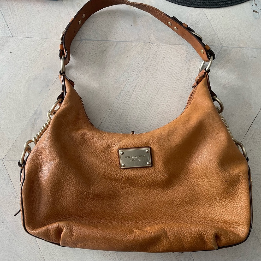 Vintage leather Michael Kors hobo bag